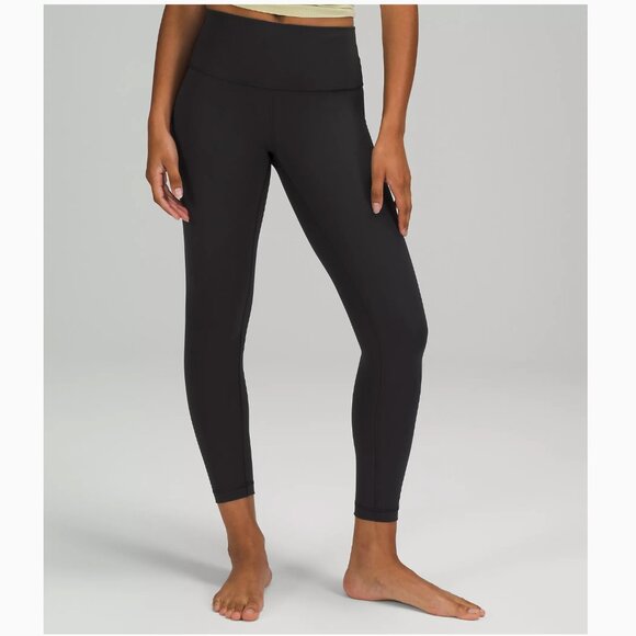 Lululemon Black Wunder Under High-Rise Leggings 25"  Luxtreme - Picture 1 of 6